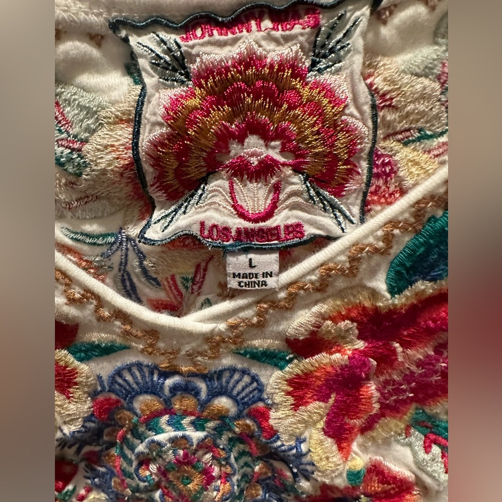 Johnny Was Embroidered Top